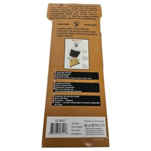 Women Merino Lamb Wool Socks, FUR LINED Very Warm Boots Marled Socks 6-Pairs NEW - Picture 5 of 5